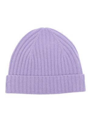 Allude ribbed-knit cashmere beanie hat - Purple