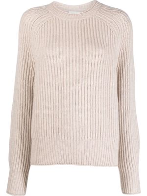 Allude ribbed-knit cashmere jumper - Neutrals