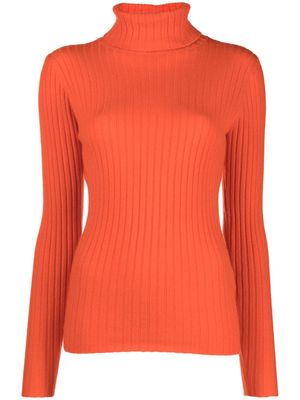 Allude ribbed-knit cashmere jumper - Orange