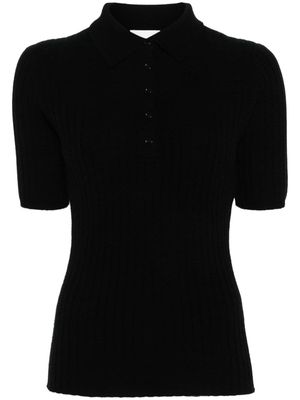 Allude ribbed-knit cashmere T-shirt - Black