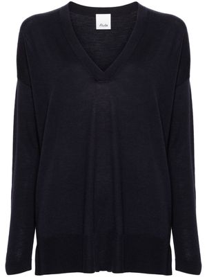 Allude ribbed virgin-wool jumper - Blue