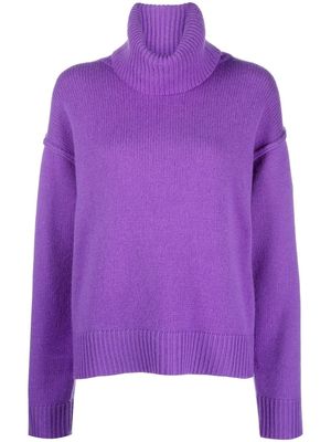 Allude roll- neck long-sleeve jumper - Purple