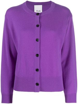 Allude round-neck cashmere cardigan - Purple