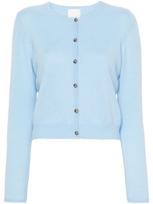 Allude round-neck cropped cashmere cardigan - Blue
