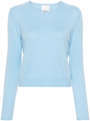 Allude round-neck cropped cashmere jumper - Blue