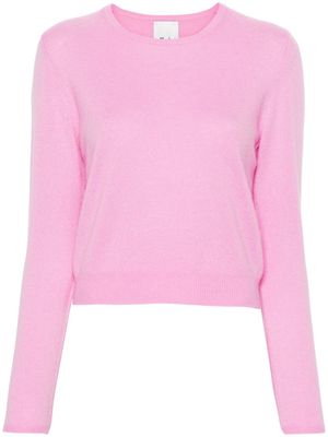 Allude round-neck cropped cashmere jumper - Pink
