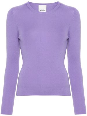 Allude round-neck wool jumper - Purple