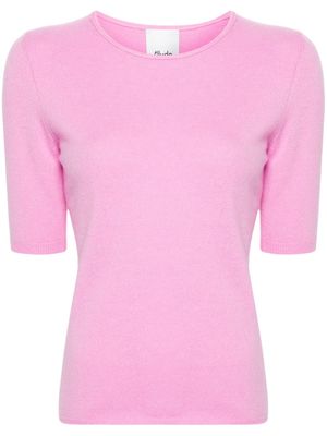 Allude short-sleeve knitted top - Pink