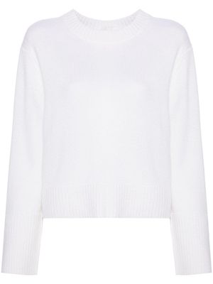 Allude split-cuff cashmere jumper - White