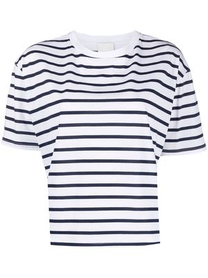 Allude striped cotton T-shirt - White