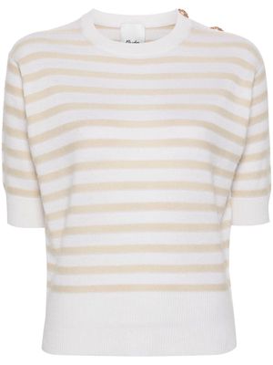 Allude striped knitted top - Neutrals
