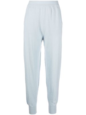 Allude tapered-leg knitted trousers - Blue
