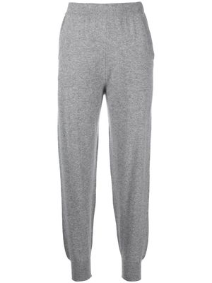 Allude tapered-leg knitted trousers - Grey