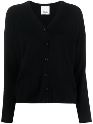 Allude V-neck button-down cardigan - Black