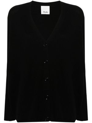 Allude V-neck button-up cardigan - Black