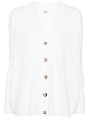 Allude V-neck button-up cardigan - Neutrals
