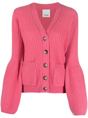 Allude V-neck cashmere cardigan - Pink
