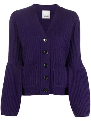 Allude V-neck cashmere cardigan - Purple