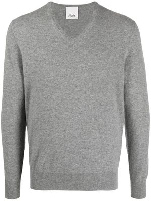 Allude V-neck cashmere jumper - Grey