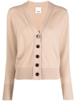 Allude V-neck knitted cardigan - Neutrals