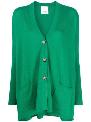 Allude V-neck long-sleeve cardigan - Green