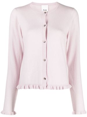 Allude virgin wool-cashmere blend cardigan - Pink