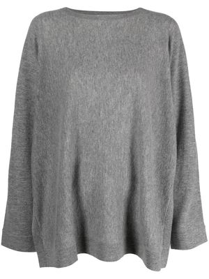 Allude virgin-wool-cashmere knit top - Grey