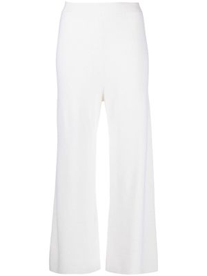 ALLUDE wide-leg cashmere trousers - White