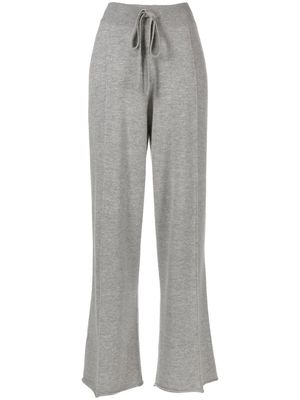 Allude wide-leg knitted trousers - Grey