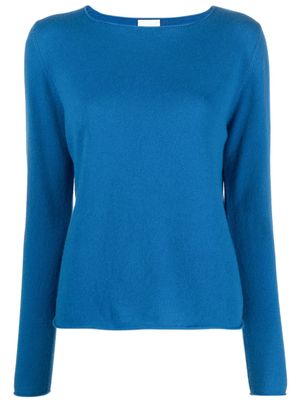 Allude wide-neck cashmere top - Blue
