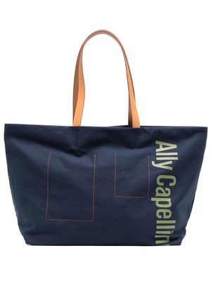 Ally Capellino logo-print tote bag - Blue