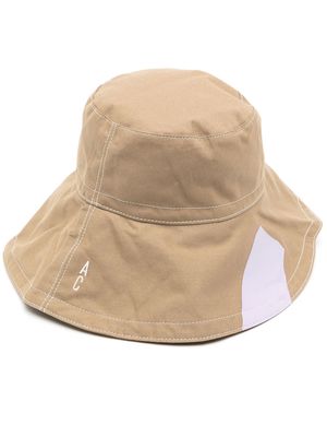 Ally Capellino Shade stripe-print bucket hat - Brown