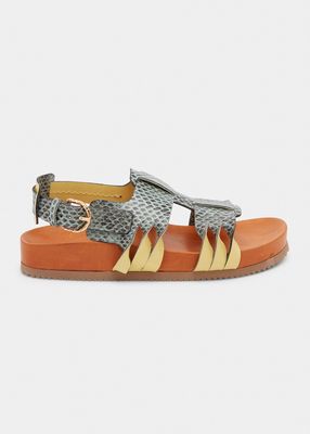 Alma Twisted Leather Sandals