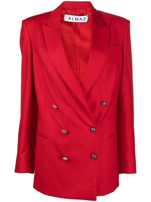 Almaz double-breasted wool blazer - Red