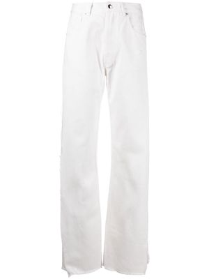 Almaz high-waist side slit jeans - White