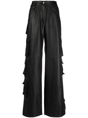 Almaz high-waisted cargo trousers - Black