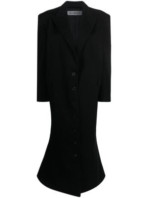 Almaz Hourglass single-breasted coat - Black