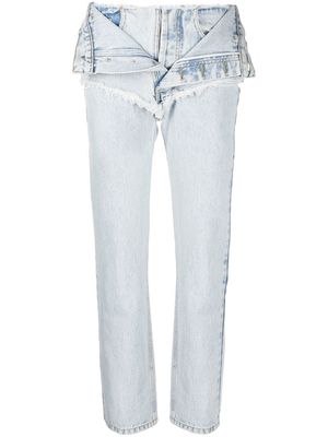 Almaz layered-waist straight-leg jeans - Blue