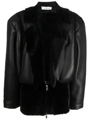 Almaz oversized shearling jacket - Black