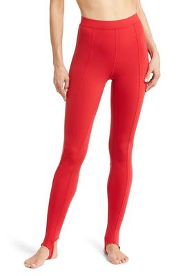 Alo Airbrush Enso High Waist Stirrup Leggings in Classic Red