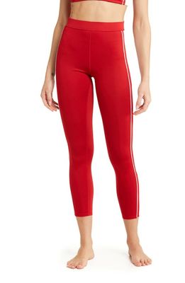 Alo Airlift Car Club High Waist 7/8 Leggings in Classic Red/White