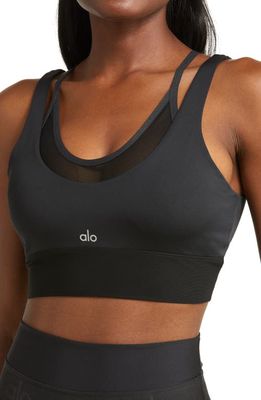Alo Airlift Double Trouble Sports Bra in Black