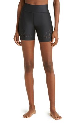 Alo Airlift Laser Cut Shorts in Black