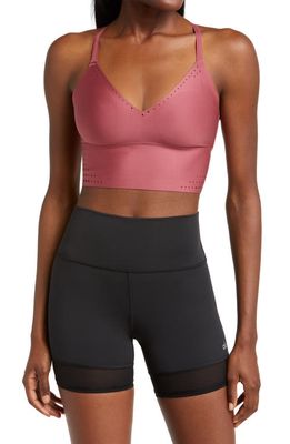 Alo Airlift Laser Cut Sports Bra in Mars Clay