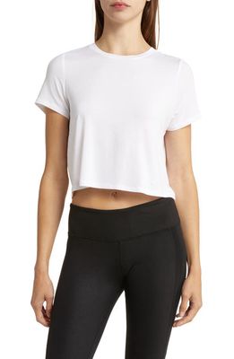 Alo All Day Crop T-Shirt in White