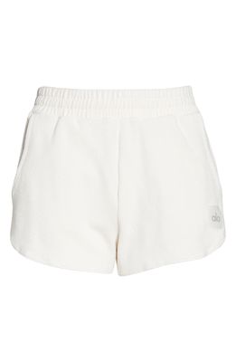 Alo Beachside Terry High Waist Shorts in Ivory