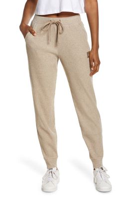 Alo Muse High Waist Rib Joggers in Gravel Heather