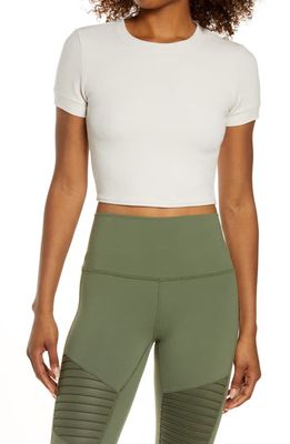 Alo Pure Thermal Crop Top in Bone