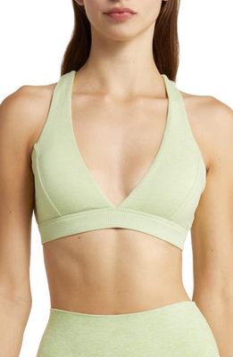 Alo Soft Show Off Bra in Iced Green Tea Heather
