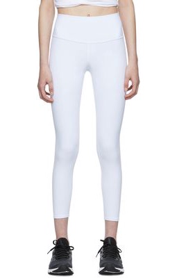 Alo White Nylon Sport Leggings